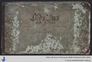 Lieder-Buch aufs Clavier