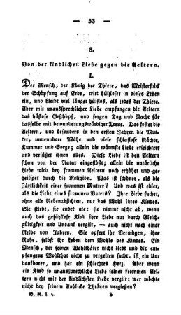 Von der kindlichen Liebe gegen die Aeltern