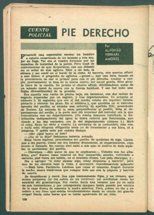 Pie derecho : Cuento policial