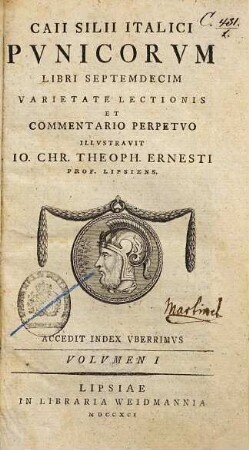 Caii Silii Italici Punicorum libri septemdecim, 1