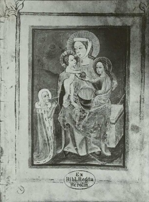 Illumination eines Gebetbuches, Heilige Anna Selbdritt