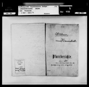 Stadtpfarrei Widdern: Pfarrberichte und Pfarrbeschreibungen
