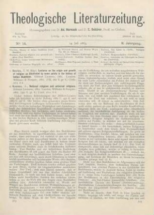 313-318 [Rezension] Kuenen, A., National religions and universal religions