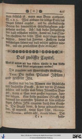 Das zwölffte Capitel.