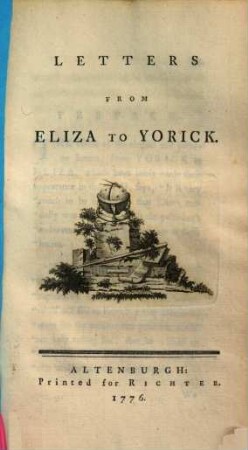 Letters from Eliza to Yorick