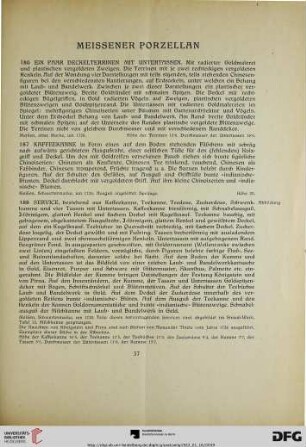 Meißener Porzellan (Nr. 186-214)
