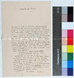 Brief des Orientalisten und Dichters Friedrich Rückert an den Schriftsteller Friedrich Hofmann in Hildburghausen mit Dank für eine Widmung