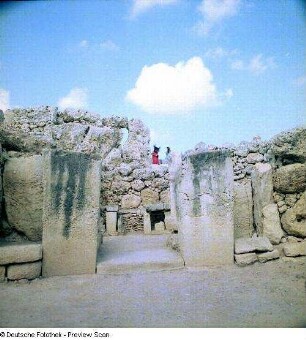 Malta. Mgarr. Tempelanlage Ta' Hagrat, Südtempel