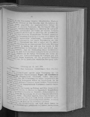 Sitzung am 12. Juli 1898.