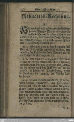 Reduction-Rechnung