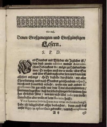 Denen Großgeneigten und Großgünstigen Lesern