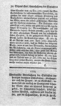 Theologische Untersuchung der Sittlichkeit der heutigen deutschen Schaubühne.