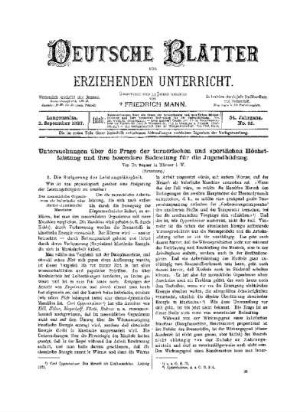 Untersuchungen über die Frage der turnerischen und sportlichen Höchstleistung und ihre besondere Bedeutung für die Jugendbildung : (Fortsetzung)