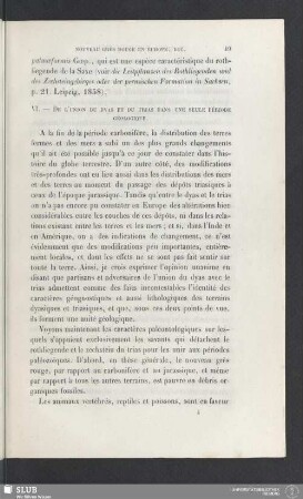 VI. De l'union du dyas et du trias dans une seule période géologique