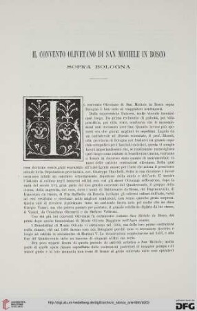 Ser.2: Il convento Olivetano di San Michele in Bosco sopra Bologna
