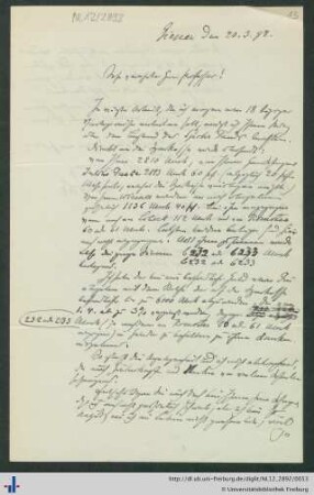 Brief vom 20.03.1898.