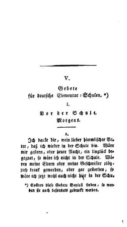 Gebete für deutsche Elementar-Schulen