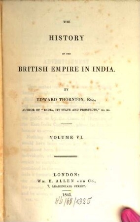 The history of the British Empire in India, 6