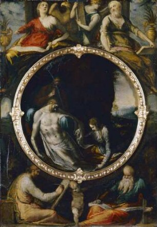 Die Beweinung Christi; Die vier Evangelisten