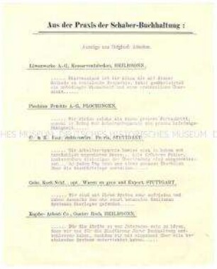 Durchschreibe-Buchhaltung