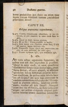 90-102, Caput XII. Reliqua argumenta expenduntur. - Caput XIII. Doctrina de dubio in Compendium aliquod contrabitur.