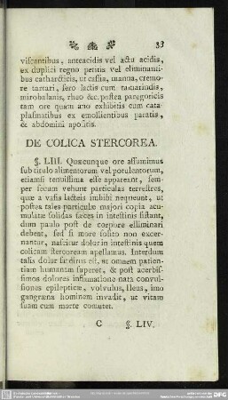 De Colica Stercorea