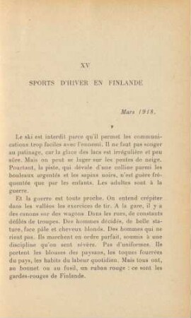 XV Sports D'Hiver En Finlande