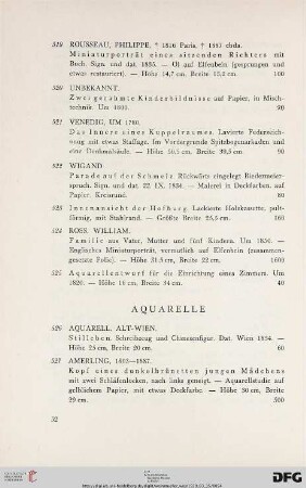 Aquarelle (Nr. 526-573)