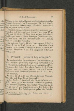 II. Dreifstoff- (ternäre) Legierungen.