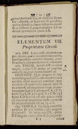 Elementum VIII. Proprietates Circuli.