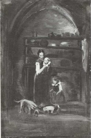 Skizze zu "In der Küche" : Skizze zu "In der Küche". Öl auf Leinwand; 60 x 40 cm. 1874