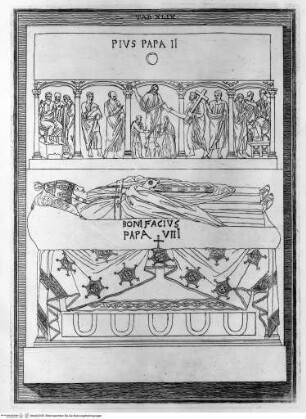 Sacrarum Vaticanae Basilicae cryptarum monumenta aereis tabulis incisa et ejusdem basilicae beneficiario commentariis illustrata. 1828 - 1840 (Band 1) - editio alteraTav. 49