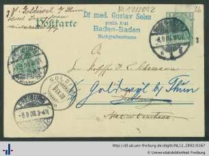 Postkarte vom 08.09.1908.