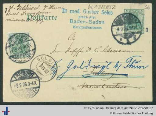 Postkarte vom 08.09.1908.