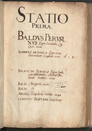 München, Hofbibliothek: Standortkatalog der juristischen Drucke, ca. 1575 - 80 - BSB Cbm Cat. 104