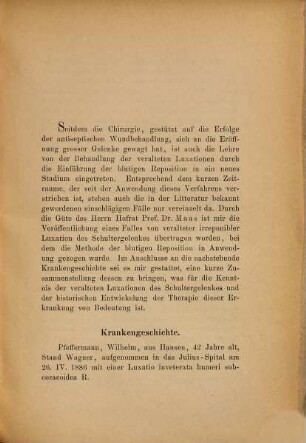 Ueber veraltete Luxationen im Schultergelenk