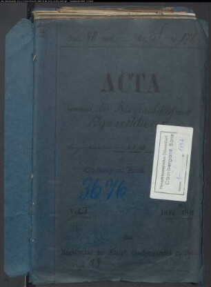 Scherer, Ignaz Adolf Theodor, Bergbaubeflissener, Bergassessor; Prüfungs- und Personalakte Bd. 1 und 2