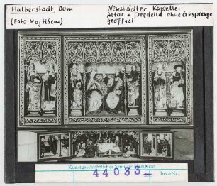 Halberstadt, Dom: Neustädter Kapelle, Altar und Predella