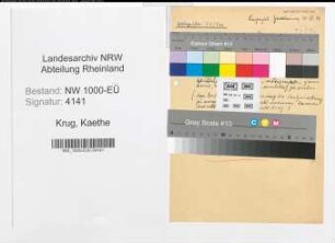 Entnazifizierung Kaethe Krug, geb. 26.06.1900 (Arbeiterin)