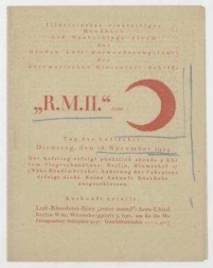 "R.M.II." [zum roten Mond]. Berlin