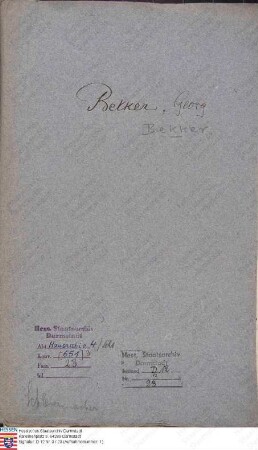 Bekker, Georg, Dr., Oberforstrat