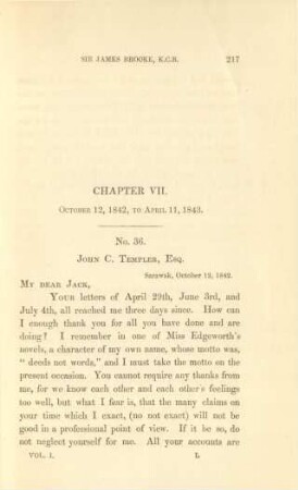 Chapter VII. October 12, 1842, to April 11, 1843