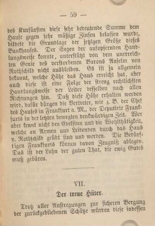 VII. Der treue Hüter.