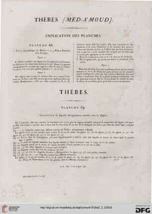 Thèbes (Med-A'moud): Explication des planches (68)
