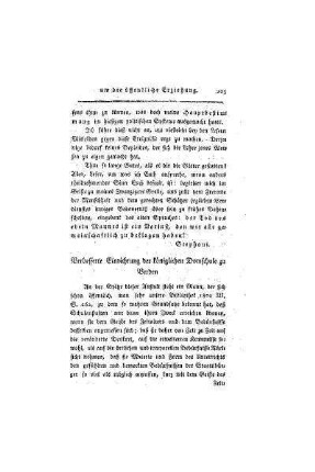 Verbesserte Einrichtung der königlichen Domschule zu Verden