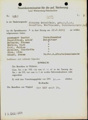 Scheifele, Johanna