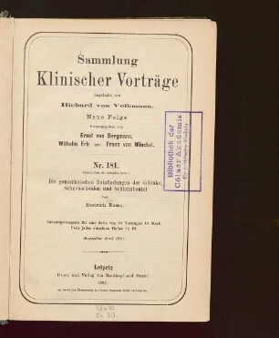 Die gonorrhoischen Entzündungen der Gelenke, Sehnenscheiden und Schleimbeutel