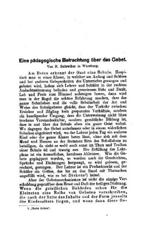 Eine pädagogische Betrachtung über das Gebet