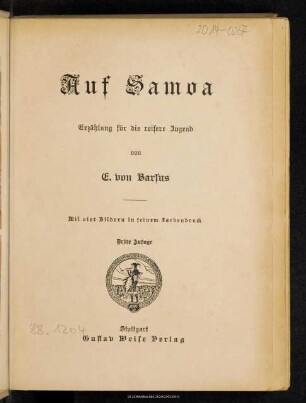Auf Samoa : Erzählung für die reifere Jugend