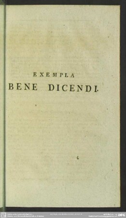 Exempla Bene Dicendi